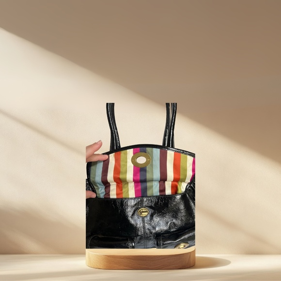 Coach Limited Edition Legacy Peyton Bleeker Patent Leather Tote F13051 – Black – - Picture 8 of 16